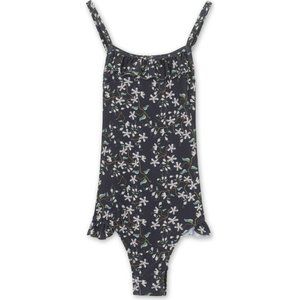 *NWT* MINI A TURE Kids Girls 5-6 Floral Gritt One Piece Swimsuit Deep Well Blue